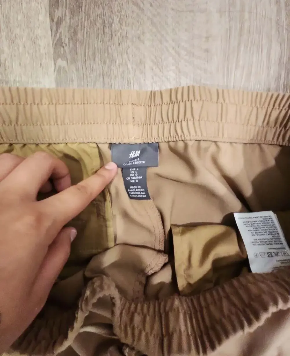 H&M Slim Fit Khaki Trousers